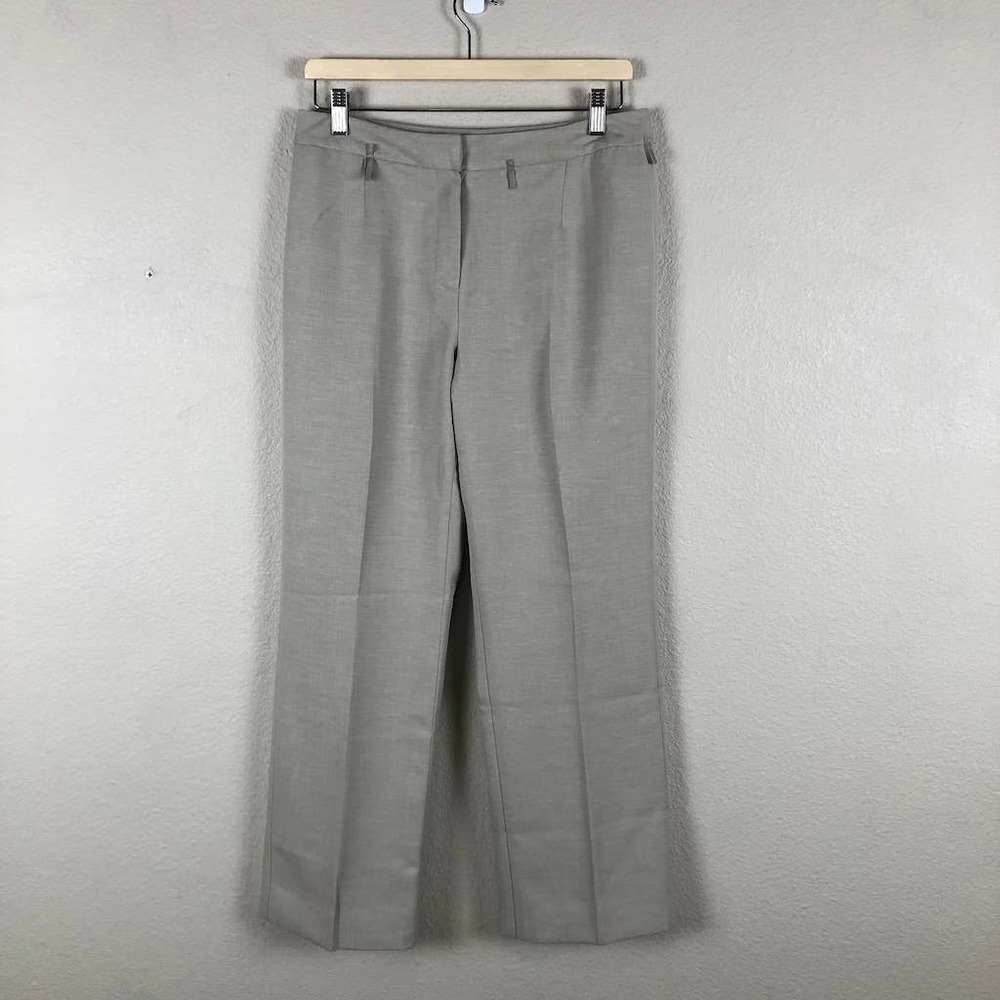 𝅺black Label Evan Picone Pants Beige Straight‎ Trouser Timeless Staple Size 4